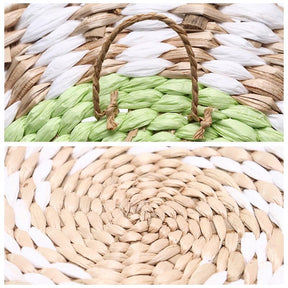 Nordic Rattan Wall Decor - Handwoven Round Basket