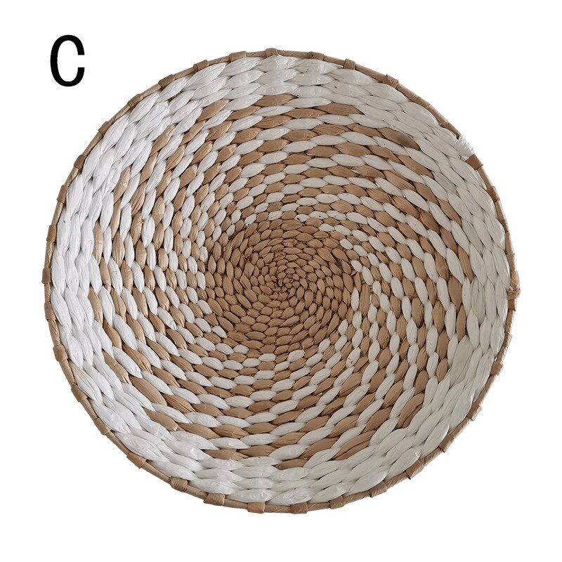 Nordic Rattan Wall Decor - Handwoven Round Basket