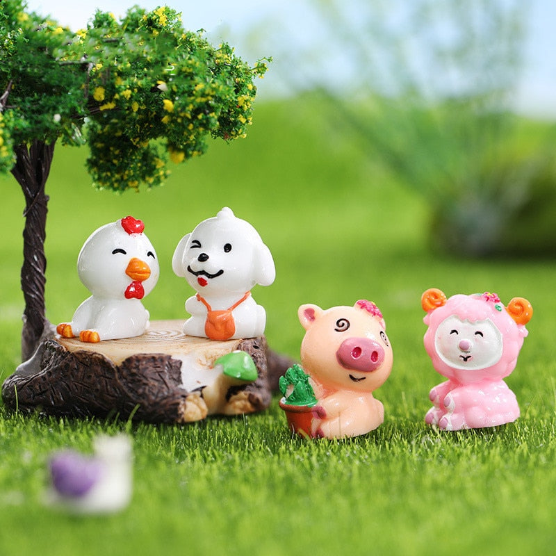 Kawaii cute Pig Dragon Miniatures - Home Decor
