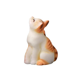 Mini Cartoon Cat Resin Figurines - Cute Desk Deco