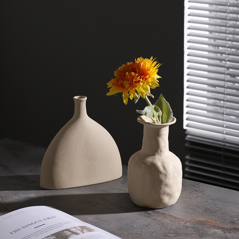 Nordic Ceramic Vase: Home Decor & Candle Holder