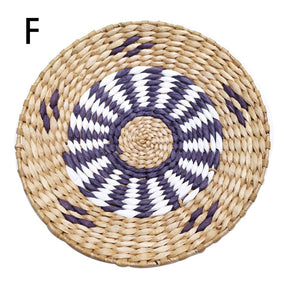 Nordic Rattan Wall Decor - Handwoven Round Basket