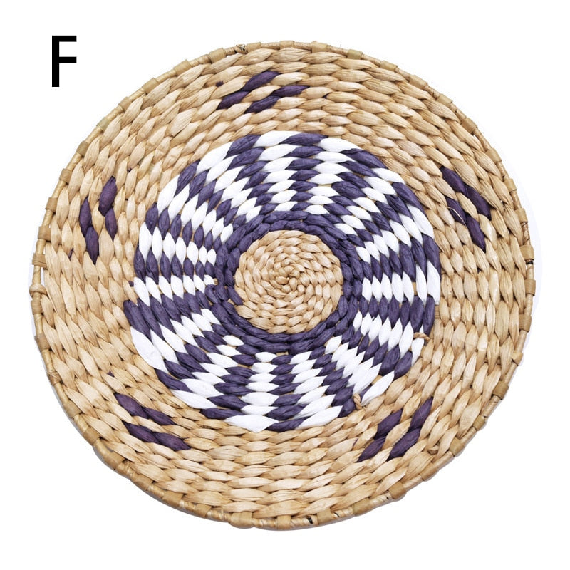 Nordic Rattan Wall Decor - Handwoven Round Basket