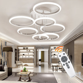 Smart LED Ceiling Light 120W - Dimmable Chandelier for Decor